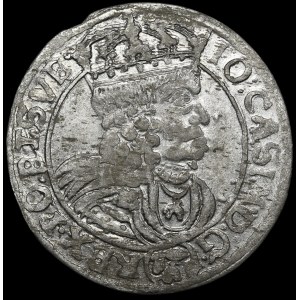 Jan II Kazimierz, Szóstak 1662 AT, Lwów - herb Ślepowron w nawiasie - brak daty - b. rzadki