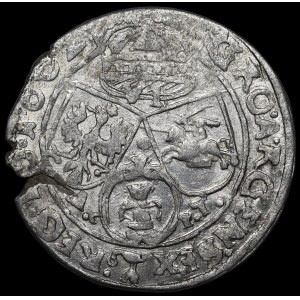 John II Casimir, Szóstak 1662 AcpT, Lviv—the Ślepowron coat of arms facing left on the reverse—GASIM—rare