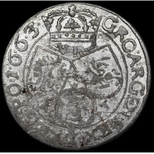 Jan II. Kazimierz, Šóstak 1663 AcpT, Lvov – vzácný