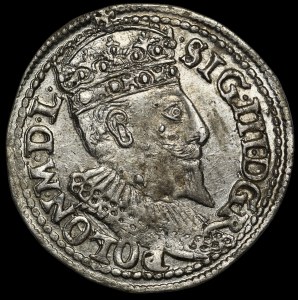 Zygmunt III Waza, Trojak 1596, Olkusz - POLON - gwiazdki