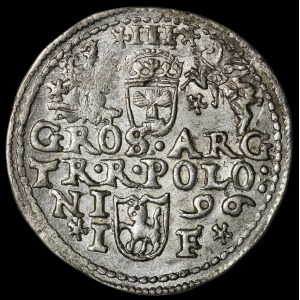 Zygmunt III Waza, Trojak 1596, Olkusz - POLON - gwiazdki