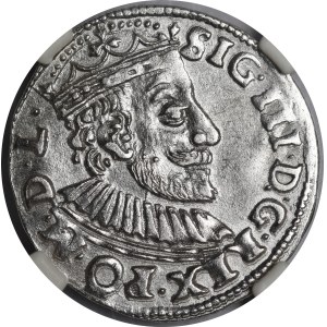 Zygmunt III Waza, Trojak 1590, Poznań - korona z rozetą, I - D