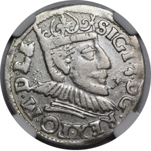 Sigismond III Vasa, Trojak 1591, Poznań – couronne haute ornée de lys – non décrite