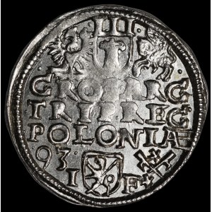 Zygmunt III Waza, Trojak 1593, Poznań - niska korona