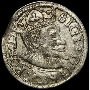 Sigismund III Vasa, Trojak 1594, Poznań—a crown with a lily within a border, V-I—undescribed