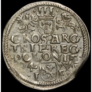 Sigismund III Vasa, Trojak 1594, Poznań—a crown with a lily within a border, V-I—undescribed