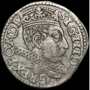 Zygmunt III Waza, Trojak 1598, Poznań - P z lewej - ciekawostka