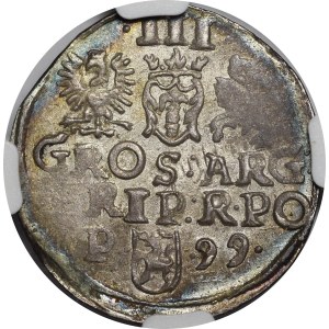 Zygmunt III Waza, Trojak 1599, Poznań - P z lewej - kropki