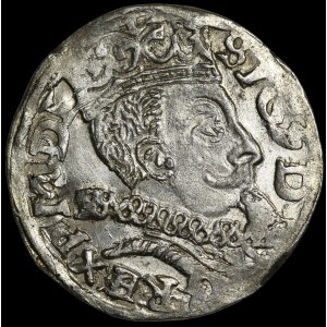 Sigismond III Vasa, Trojak de 1597, Lublin – monogramme de Reysner absent du blason – très joli