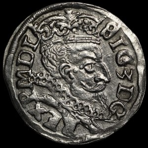Sigismond III Vasa, Trojak de 1597, Lublin – monogramme de Reysner absent du blason – pièce rare
