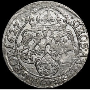 Sigismund III Vasa, Six-Realer, 1627, Kraków—beautiful
