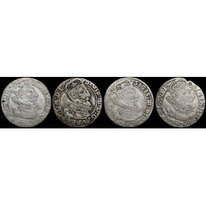 Sigismondo III Vasa, Szóstak 1624-1626, Cracovia - set (4 pezzi)