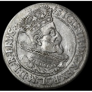 Sigismondo III Vasa, Ort 1615, Danzica – ampio colletto, crocetta