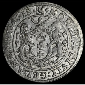 Sigismond III Vasa, Ort 1618, Gdańsk - patte d'ours