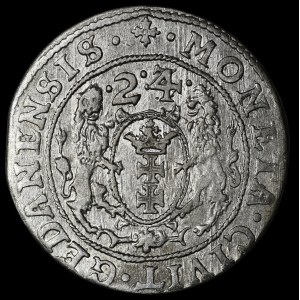 Sigismond III Vasa, Ort 1624/3, Gdańsk – date percée, PR – variante