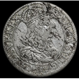 Jean II Casimir, Szóstak 1661 TLB, Cracovie – un « Ślepowron » sur l'écu – plus rare
