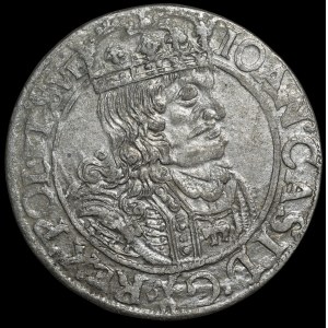 Giovanni II Casimiro, Szóstak 1661 GBA, Leopoli – piccola “A” in ARGEN – più rara e bella