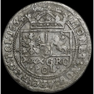 John II Casimir, Triumph 1664 AT, Kraków—SERVAT and METALO errors—rare and very nice