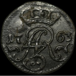 August III. von Sachsen, Szeląg 1763 ICS, Elbląg