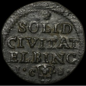August III. von Sachsen, Szeląg 1763 ICS, Elbląg