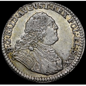 August III. von Sachsen, 1/6 Taler 1763 FWóF, Dresden
