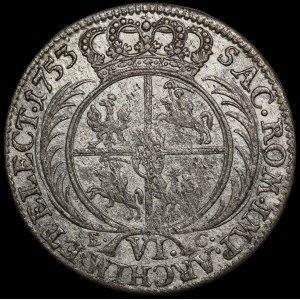 August III of Saxony, 1753 CE, Leipzig – denomination VI – rare