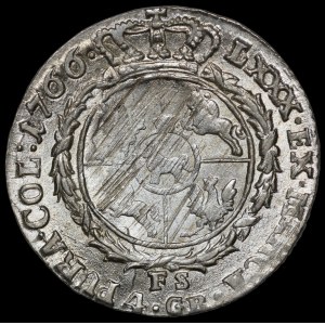 Stanisław August Poniatowski, Złotówka 1766 FS, Warszawa - b. ładna