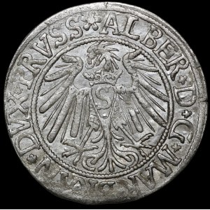 Prusy Książęce, Albrecht Hohenzollern, Grosz 1539, Królewiec - piękny