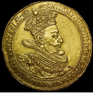 Zygmunt III Waza, Donatywa wagi 8 dukatów 1614, Gdańsk - ilustrowana - rzadkość