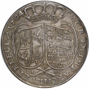 August II the Strong, 1704 ILH Thaler, Dresden – extremely rare