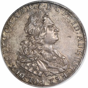 August II the Strong, 1729 Thaler, IGS, Dresden—rare