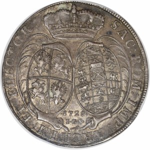 August II the Strong, 1729 Thaler, IGS, Dresden—rare