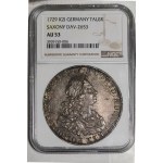 August II the Strong, 1729 Thaler, IGS, Dresden—rare