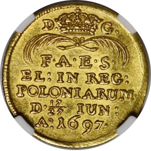 August II the Strong, Coronation Ducat, 1697, Dresden