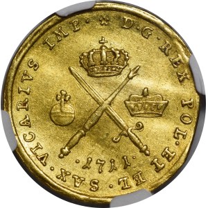August II the Strong, Vicariate ducat, 1711, Leipzig