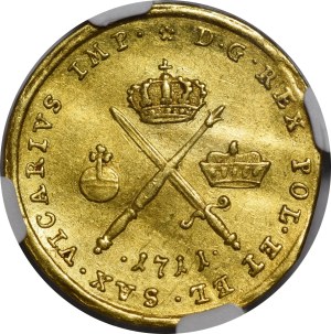 August II Mocny, Dukat wikariacki 1711, Lipsk