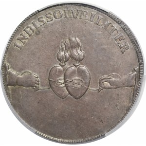 August II the Strong, 1719 Wedding Thaler, IGS, Dresden—rare and very nice