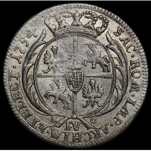 August III of Saxony, 1754 CE, Leipzig — denomination error IV — rare
