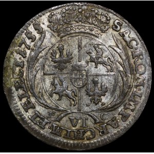 Augusto III di Sassonia, 6 agosto 1755 d.C., Lipsia - variante