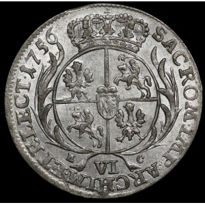 August III Sas, Szóstak 1756 EC, Lipsk - piękny