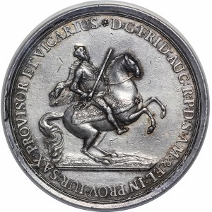 August III of Saxony, 1745 vicarage two-thaler, Dresden—rare