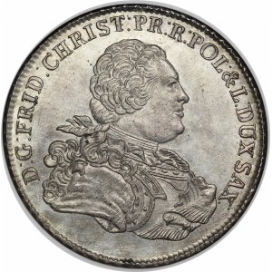 Fryderyk Krystian, Thaler 1763 EDC, Leipzig—catalog number S—beautiful