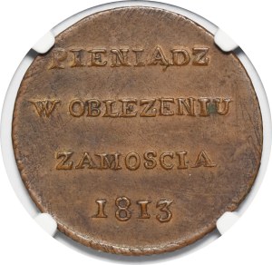 Oblężenie Zamościa, 6 groszy 1813 - rzadkie i piękne