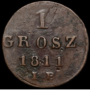 Księstwo Warszawskie, 1 grosz 1811 IB, Warszawa