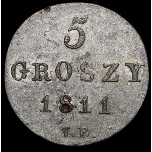 Herzogtum Warschau, 5 Groschen 1811 IB, Warschau
