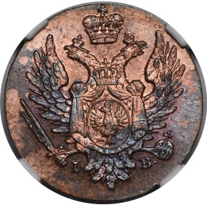 Congress Kingdom, Alexander I, 1 grosz, 1823 IB, made of domestic copper, Warsaw—beautiful and very rare