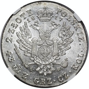 Congress Kingdom, Alexander I, 2 zlote 1817 IB, Warsaw - rare