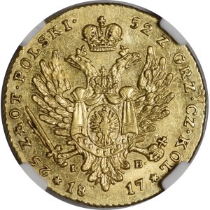 Kongresové království, Alexandr I., 25 zlatých 1817 IB, Varšava