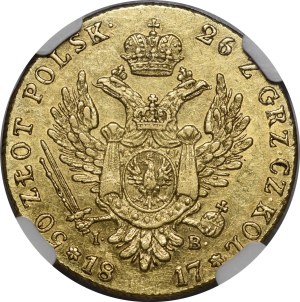 Królestwo Kongresowe, Aleksander I, 50 złotych 1817 IB, Warszawa - rzadki