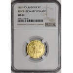 The November Uprising, 1831 Ducat — a dot for a torch